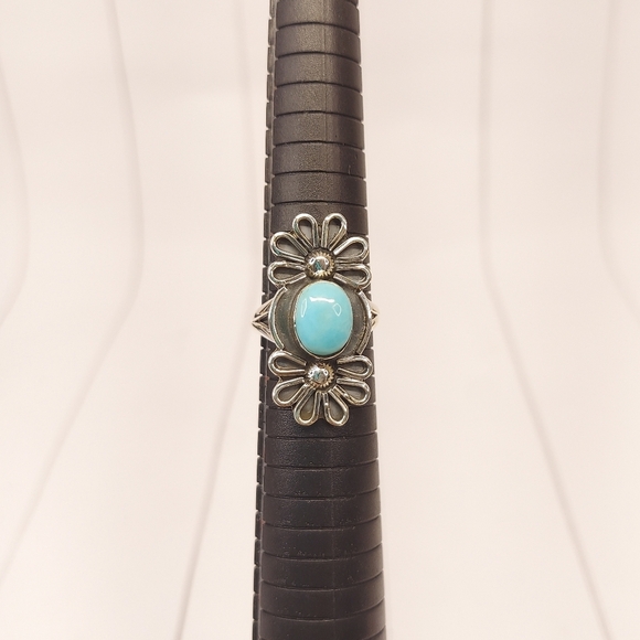 Handcrafted Turquoise ring Sz9 - Picture 3 of 10